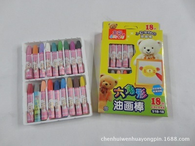 【供應(yīng)學(xué)生文具18色六角形油畫棒.蠟筆】?jī)r(jià)格,廠家,圖片,其他文具及配件,臨沂批發(fā)城晨輝文化用品商行-